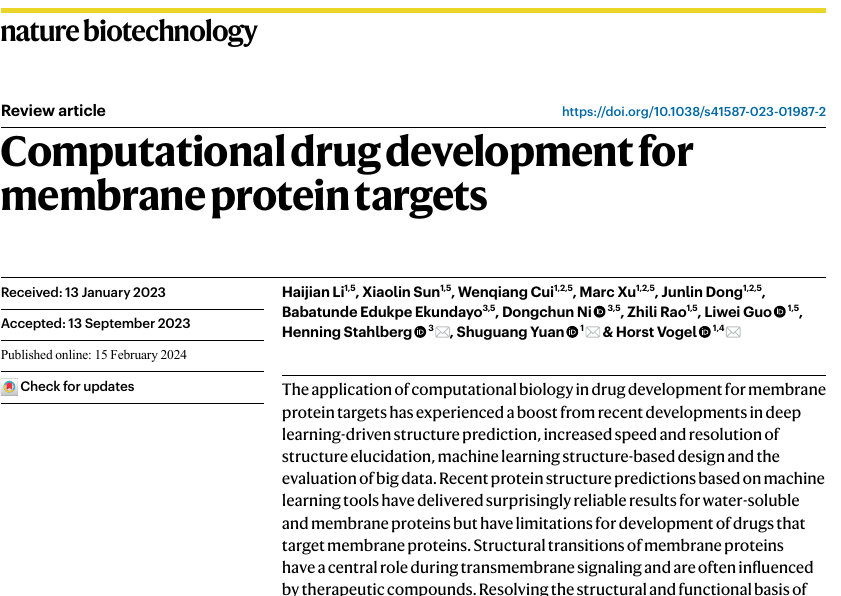 AlphaMol published a paper on Nature Biotechonology